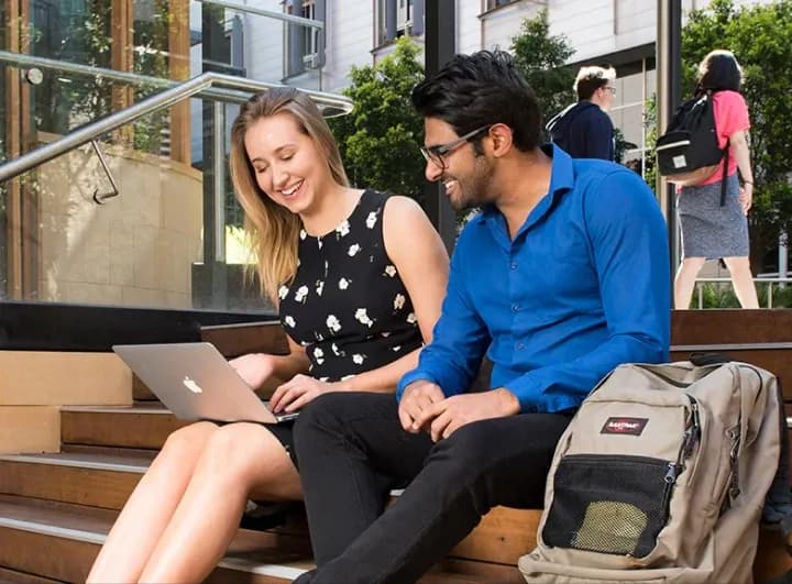 The University of Sydney, students with laptop