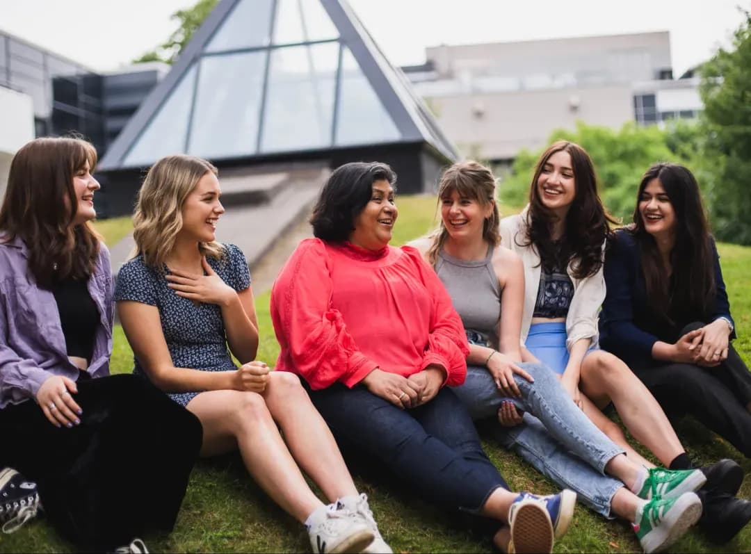 University of Leeds, student chilling at plaza